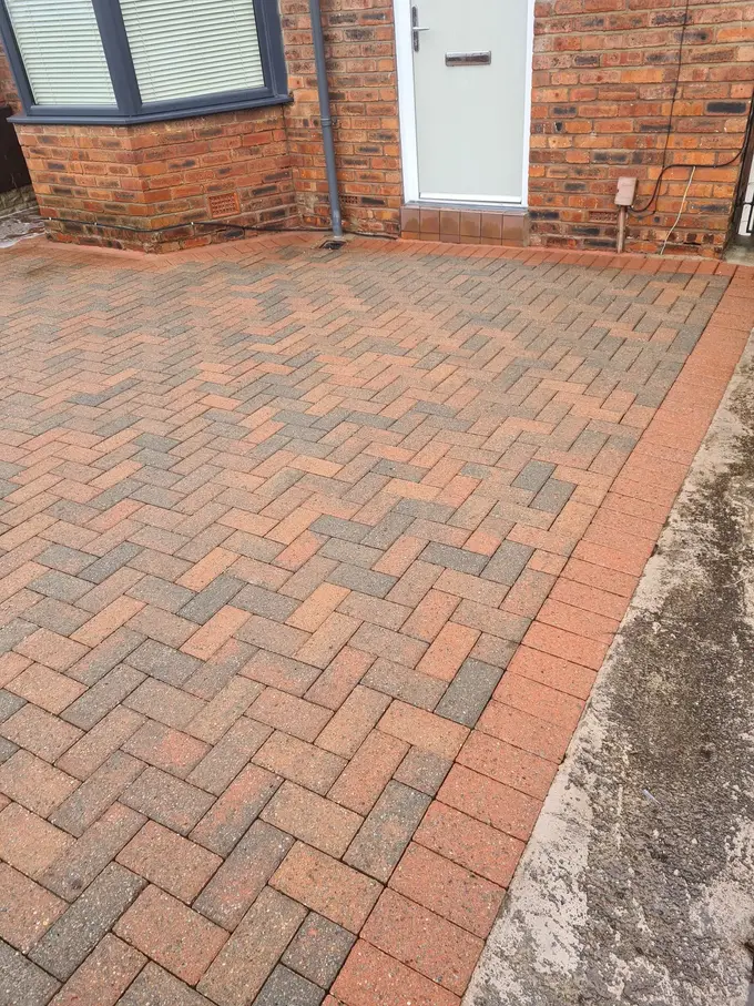 Brindle block paving driveway cleaned