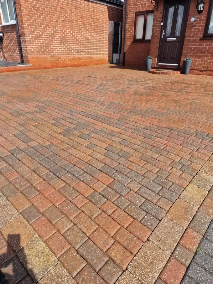 Brindle block paving driveway cleaned