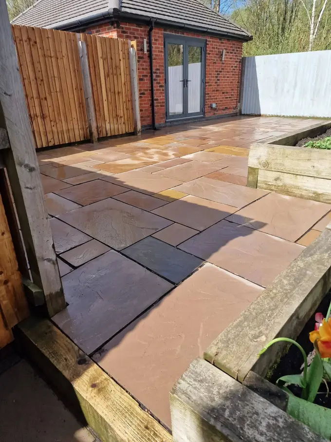 Brindle block paving driveway jet washed clean